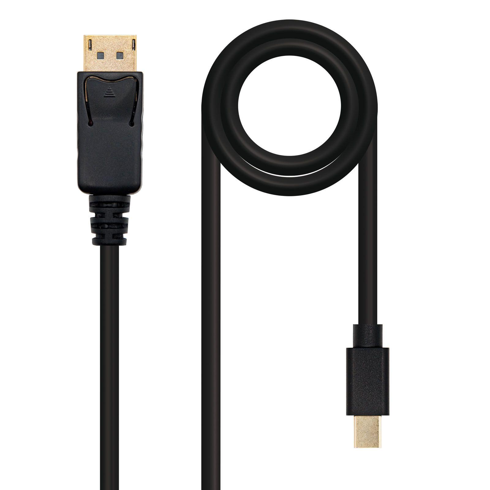Cabo Mini DisplayPort para DisplayPort NANOCABLE 10.15.2402 (2 m - Mini DisplayPort - Preto)