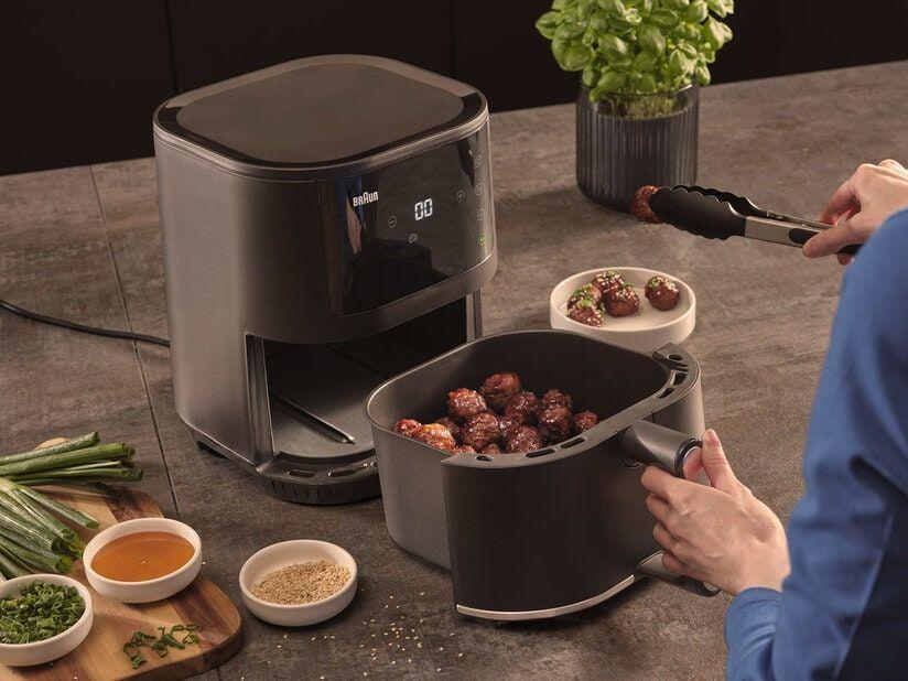 Fritadeira a Ar Quente BRAUN MultiFry 3 HF3030 (1500 W - 200 °C - 80 °C - Preto), miniatura 4