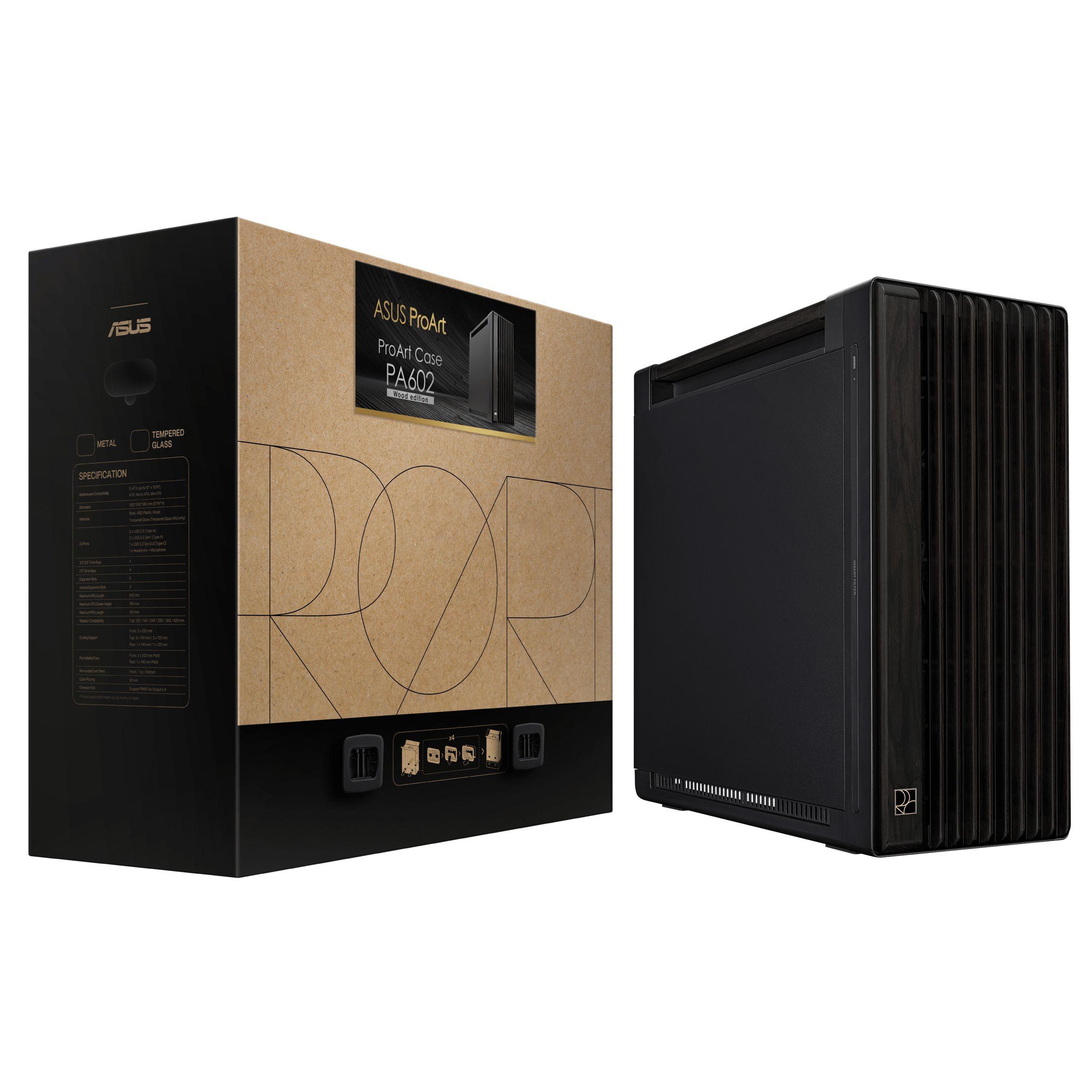 Caixa PC ASUS ProArt PA602 Wood Edition (Midi Tower - Metal, Madeira - 18,5 cm - Preto) — miniatura 17