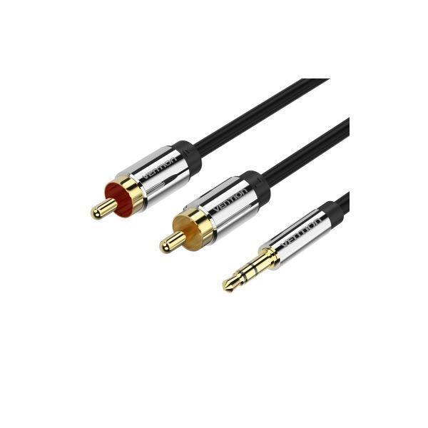 Cabo de Áudio VENTION BCFBI (3 m - 2 x RCA - 3,5 mm - Preto) — miniatura 2