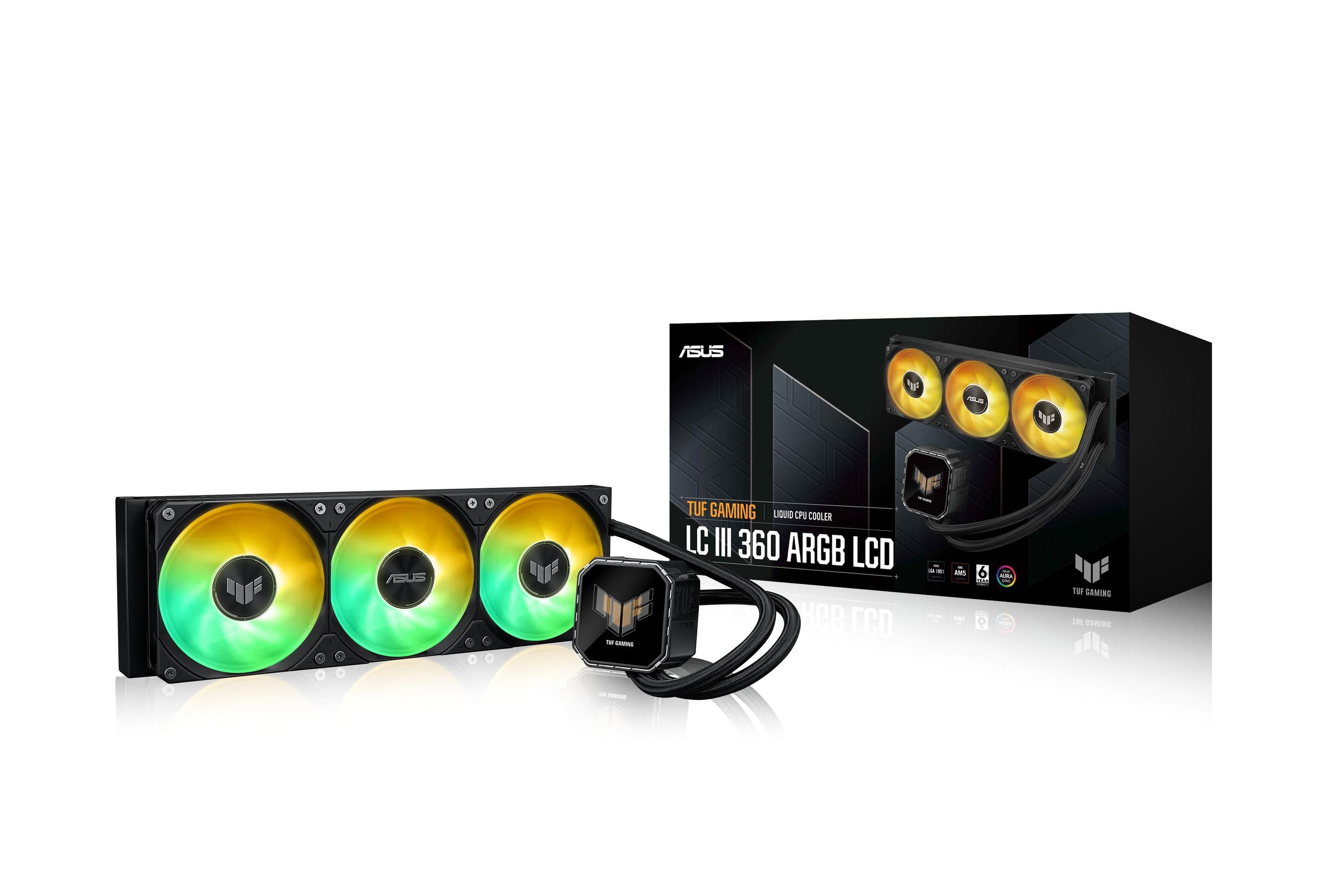 Sistema de Refrigeração Líquida Tudo-em-Um ASUS TUF Gaming LC III 360 ARGB LCD (120 mm - 3 ventoinhas - 2600 RPM - Preto), miniatura 18