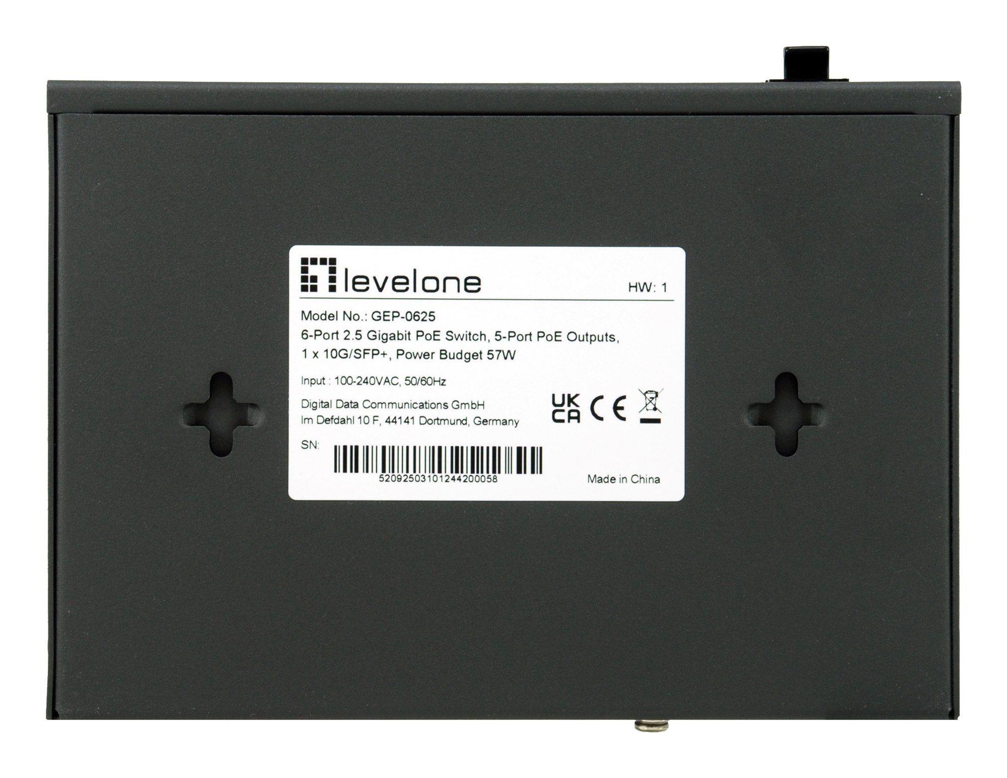Switch LEVELONE GEP-0625 (2.5G Ethernet - 8 MB - 35 Gbit/s - Preto), miniatura 4