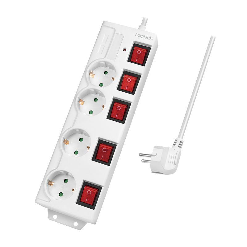 Extensão Elétrica LOGILINK LPS252 (Branco)
