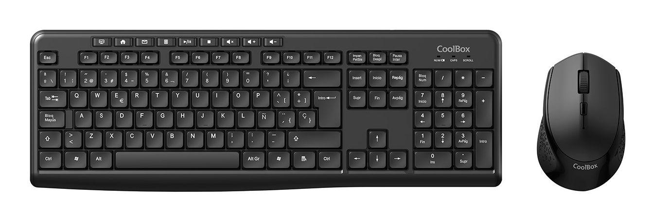 Conjunto de Teclado e Rato COOLBOX COO-KTR-03W (Espanhol - Interruptor de membrana - Tamanho completo - Preto) — miniatura 2