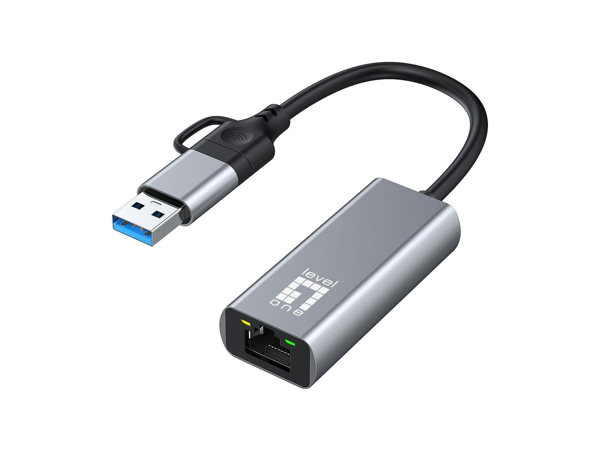 Adaptador USB Ethernet LEVELONE USB-0423 (2.5 Gbit/s - Cinzento) — miniatura 2