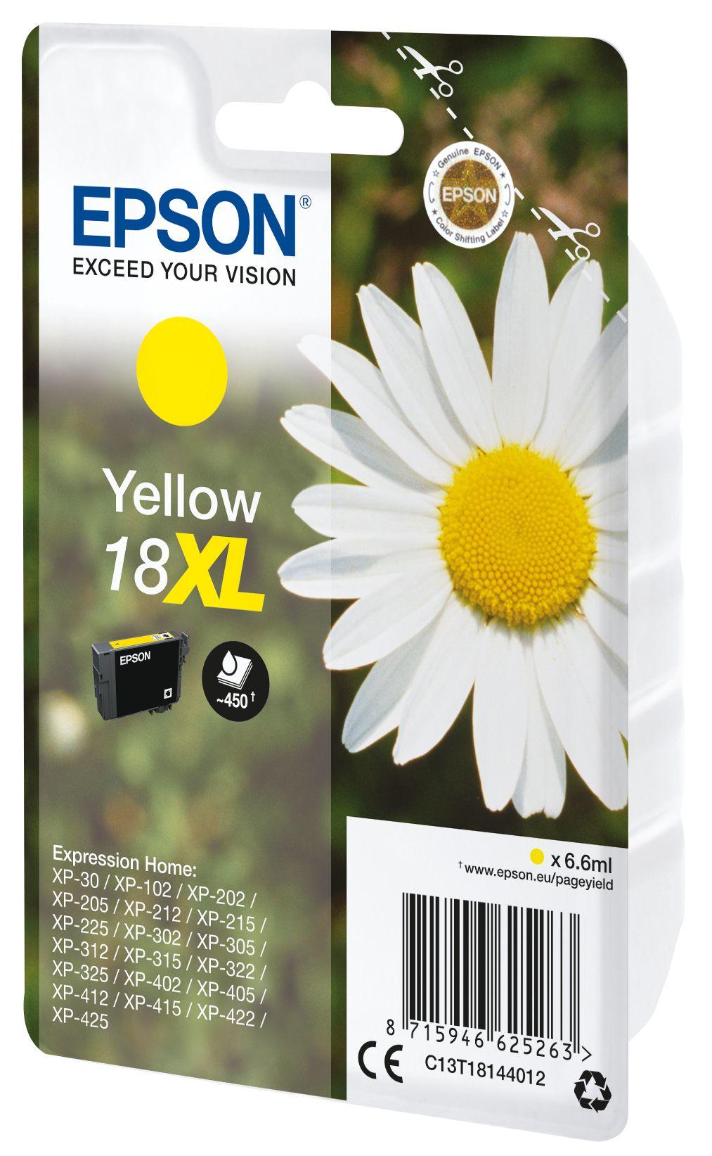 Tinteiro EPSON 18XL C13T18144010 (Até 450 páginas - Amarelo), miniatura 8