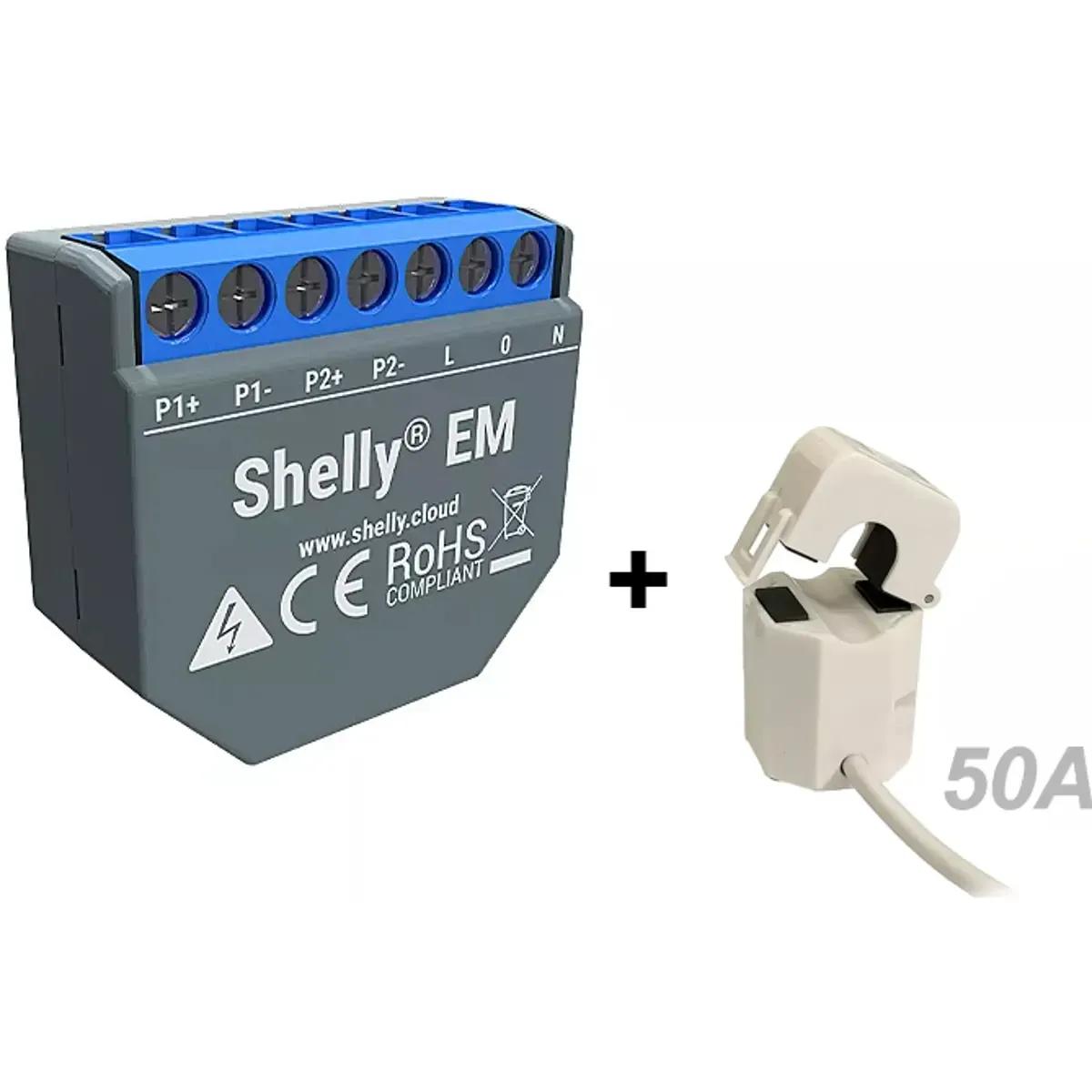 Módulo Medidor de Energia SHELLY EM + 50A (Preto) — miniatura 6