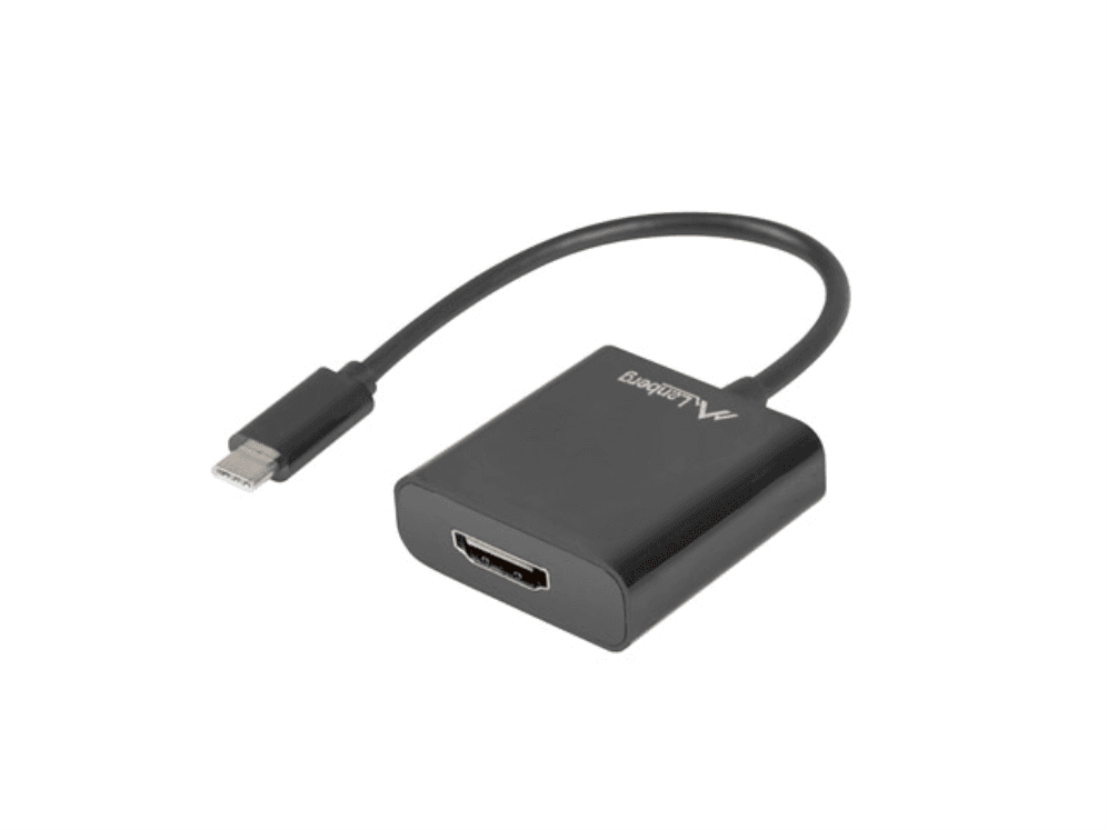 Adaptador USB-C para HDMI LANBERG AD-UC-HD-01 (0,15 m - USB-C - HDMI fêmea - Preto)