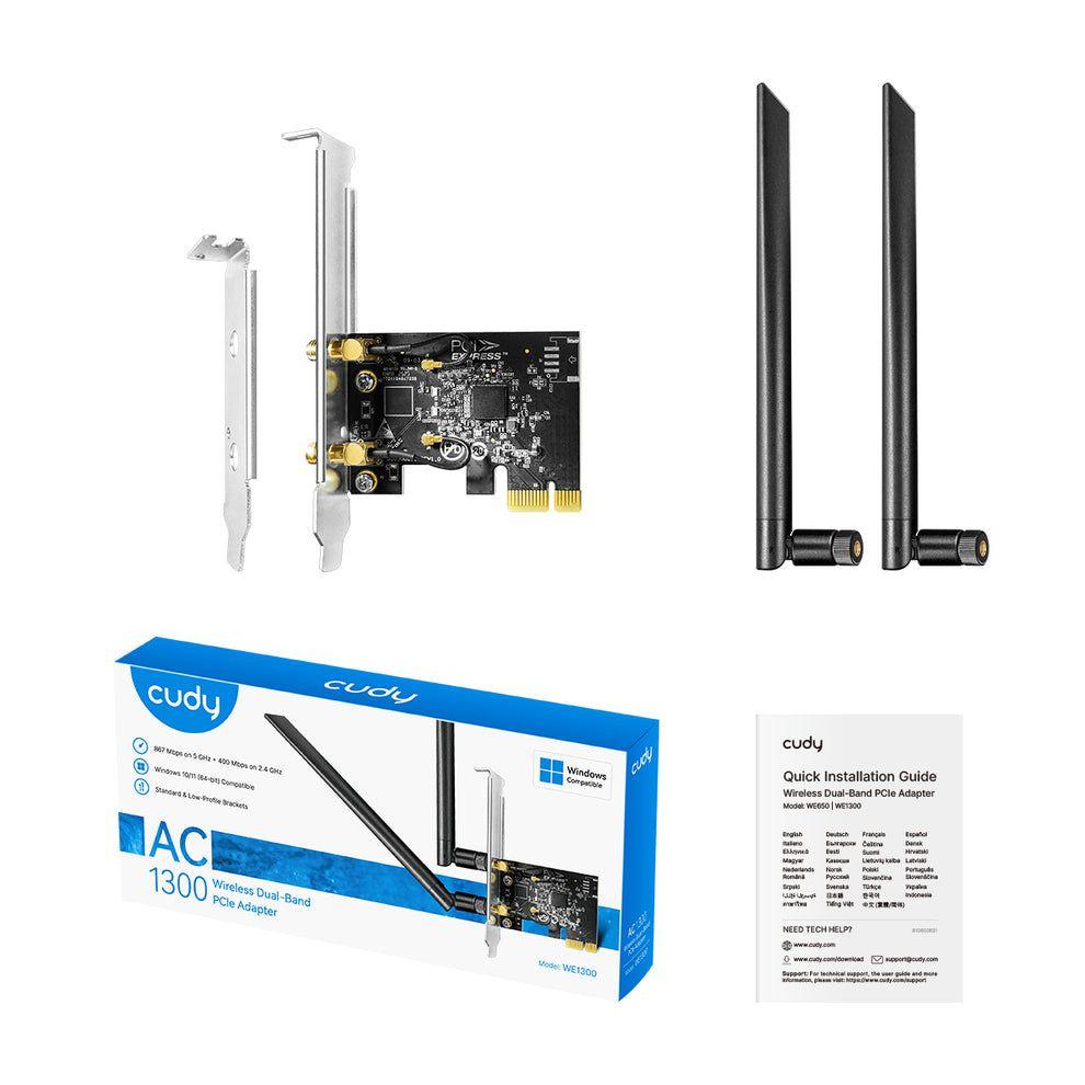 Placa de Rede PCIe CUDY WE1300 1.0 (Wi-Fi 5 - 867,400 Mbit/s - Dual-band - Preto), miniatura 3