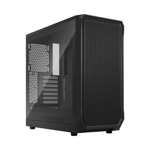 Caixa ATX FRACTAL DESIGN Focus 2 (ATX, Micro ATX, Mini-ITX - Micro ATX, Mini-ITX, ATX - Vidro temperado, ferro - Preto)