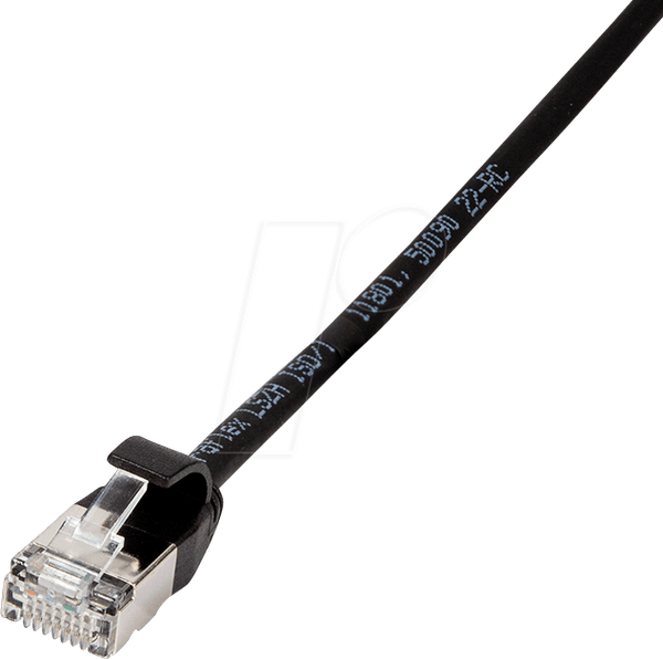 Cabo de Rede RJ45 LOGILINK CQ9033S (1 m - Cat6A - RJ-45 - Preto), miniatura 2