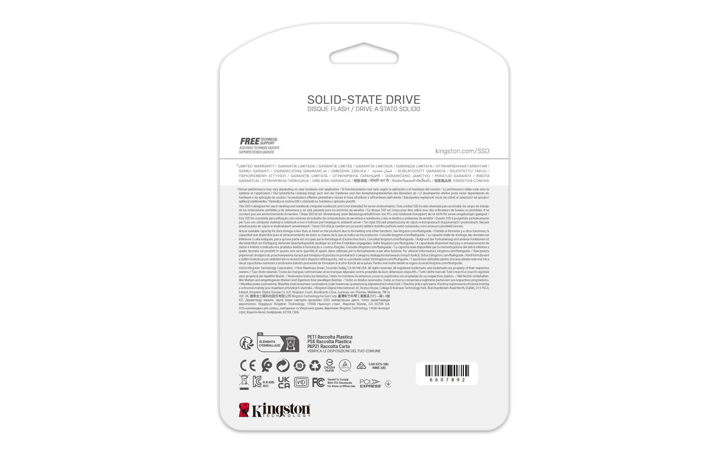 SSD M.2 KINGSTON NV3 4TB (4 TB - M.2 2280 - PCI Express 4.0 NVMe), miniatura 6