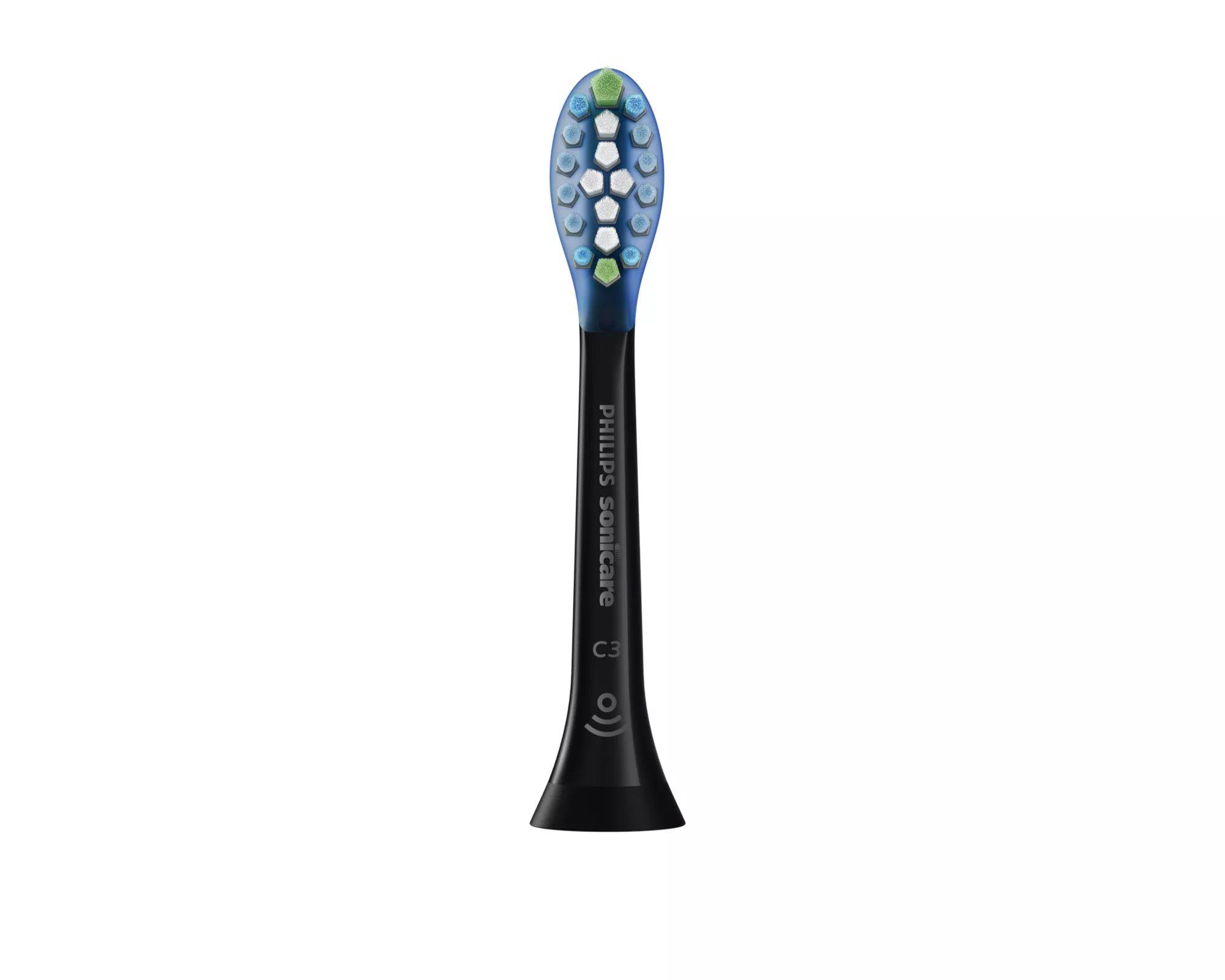 Cabeças de Escova de Dentes Sónicas PHILIPS Sonicare HX9044/33 (Borracha - Preto)