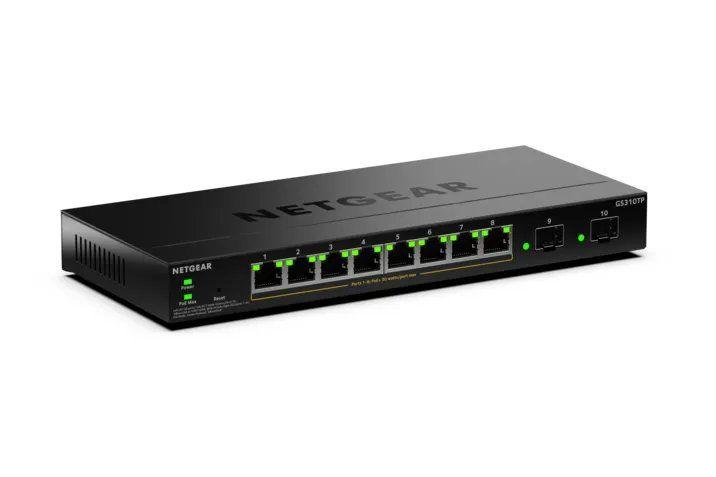 Switch NETGEAR GS310TPv2 (Gigabit Ethernet - 10/100/1000 Mbit/s - 20 Gbit/s - Preto)