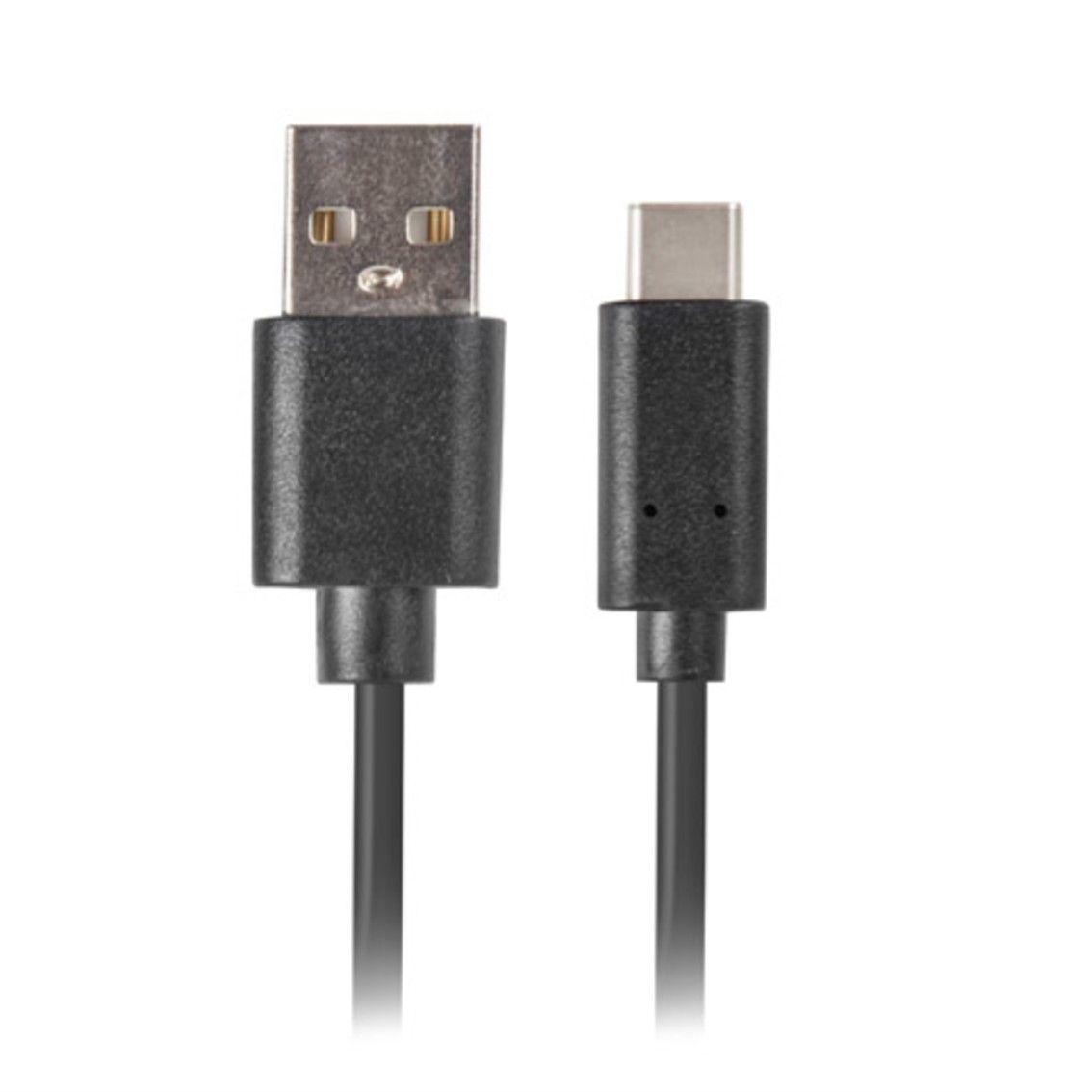 Cabo USB-C para USB-A LANBERG CA-USBO-31CU-0018-BK (1,8 m - USB-C macho - USB-A macho - Preto)