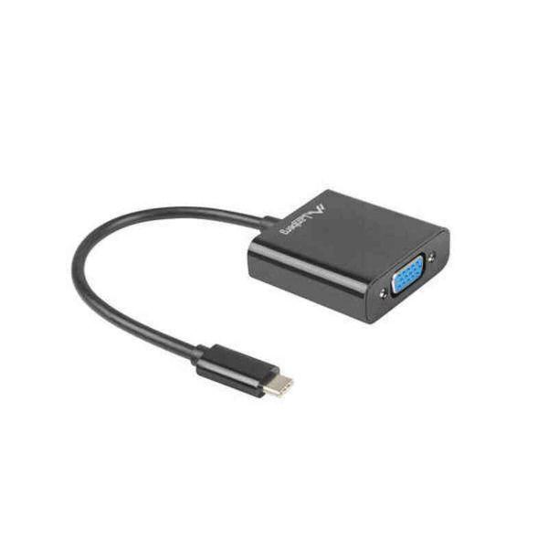 Adaptador USB-C para VGA LANBERG AD-UC-VG-01 (15 cm - Preto), miniatura 2