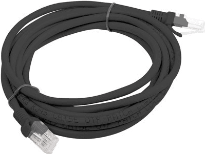 Cabo de Rede LANBERG PCU5-10CC-0300-BK (3 m - Cat. 5e - RJ45 macho - Preto)