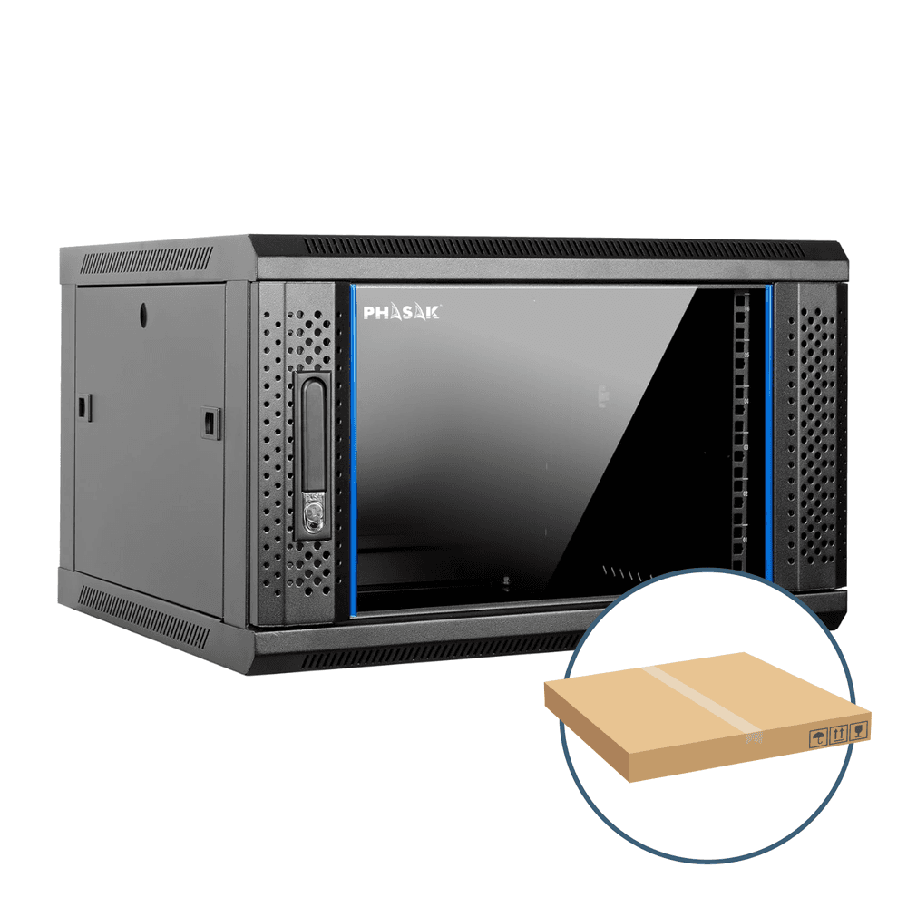 Armário Rack de Parede PHASAK PHO 2106D (Preto)