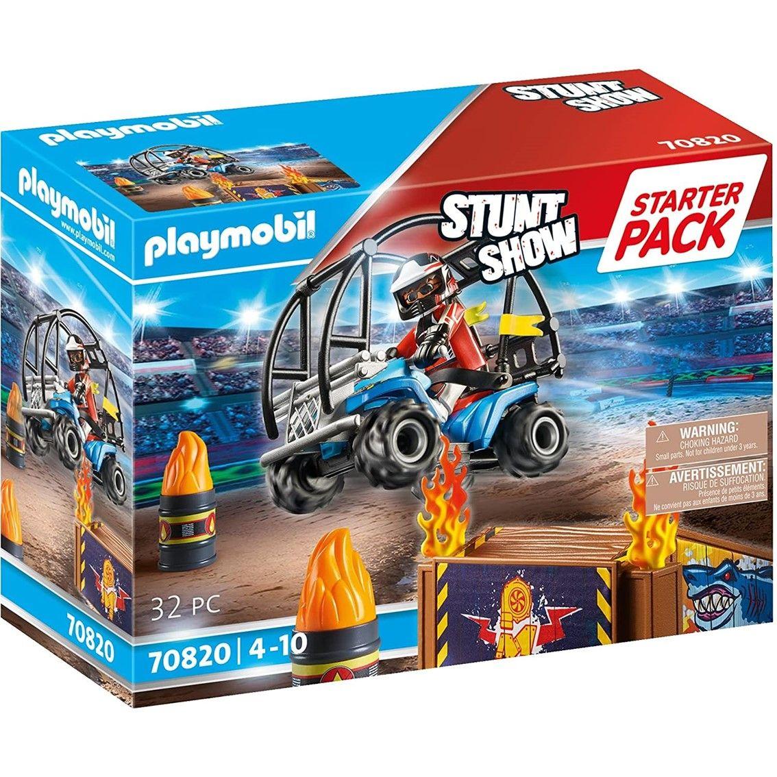 Conjunto de Brinquedo PLAYMOBIL 70820 Stuntshow Quad com Rampa de Fogo (Stunt Show - 4 a 10 anos - Multicor)