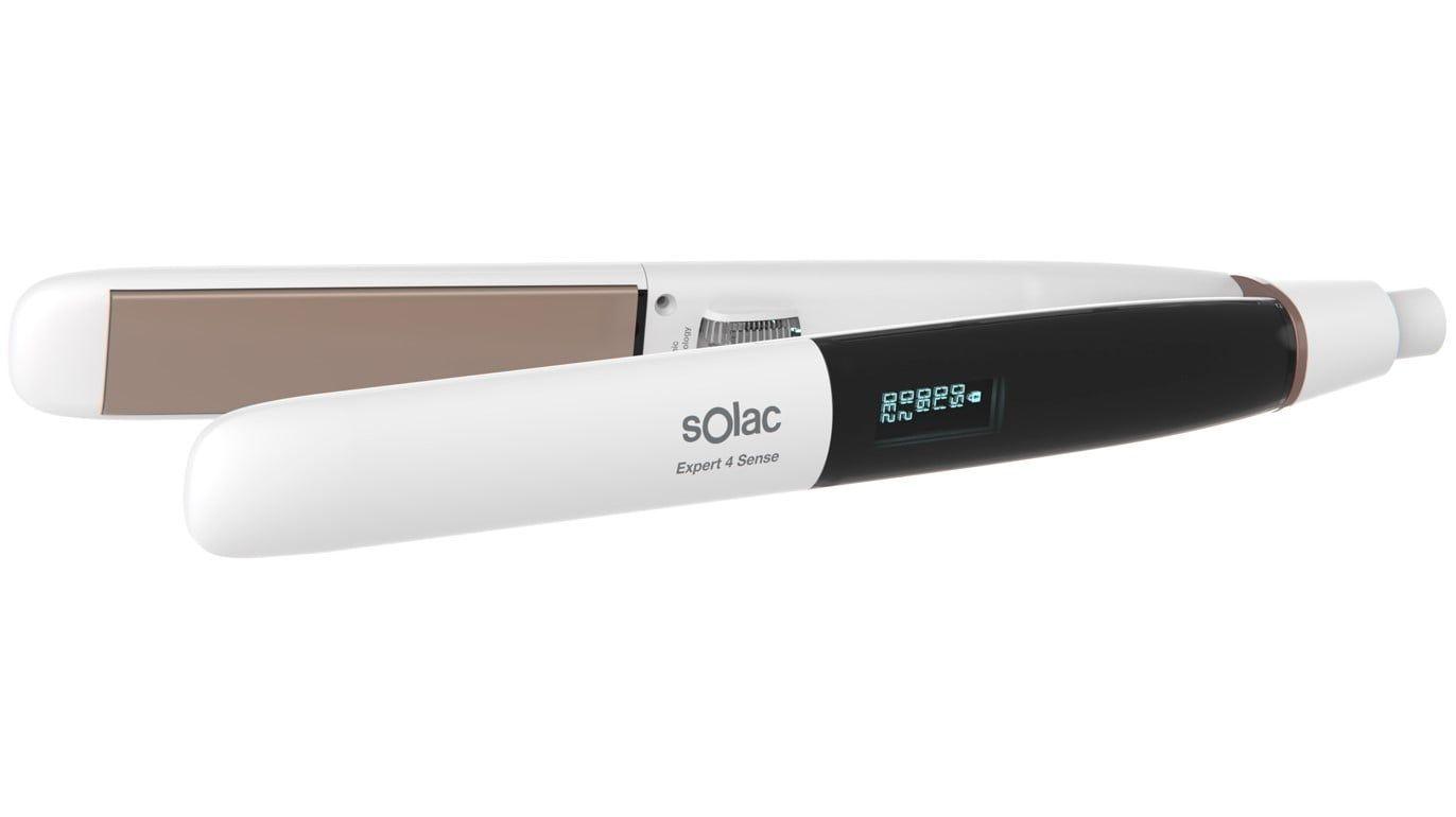 Alisador de Cabelo SOLAC PP7262 (Queratina de cerâmica - Preto e Branco)