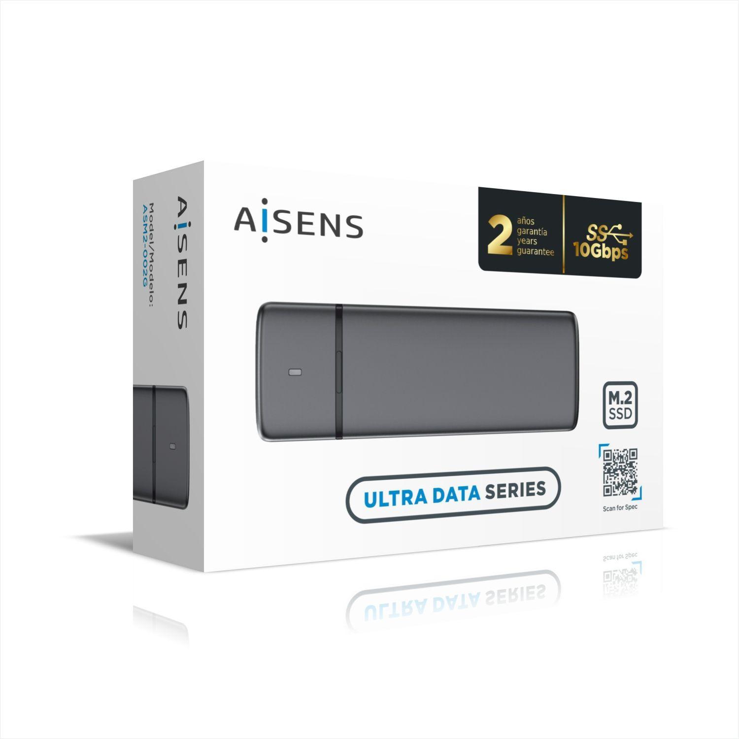 Caixa Externa AISENS ASM2-002G (M.2 - PCI Express, SATA NVMe - Cinzento) — miniatura 3