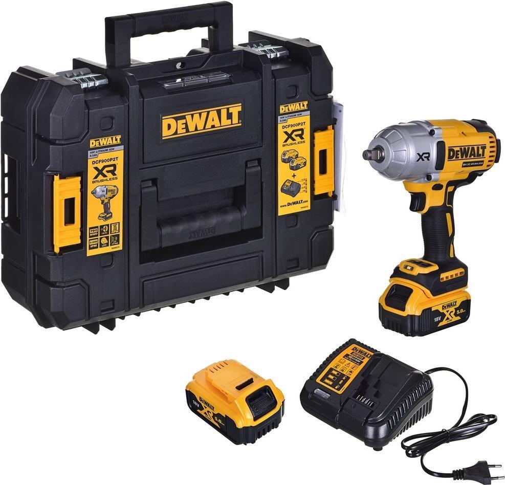 Chave de Impacto DEWALT DCF900P2T-QW (18 V - 1898 Nm - Encaixe 1/2″ - Preto e Amarelo)