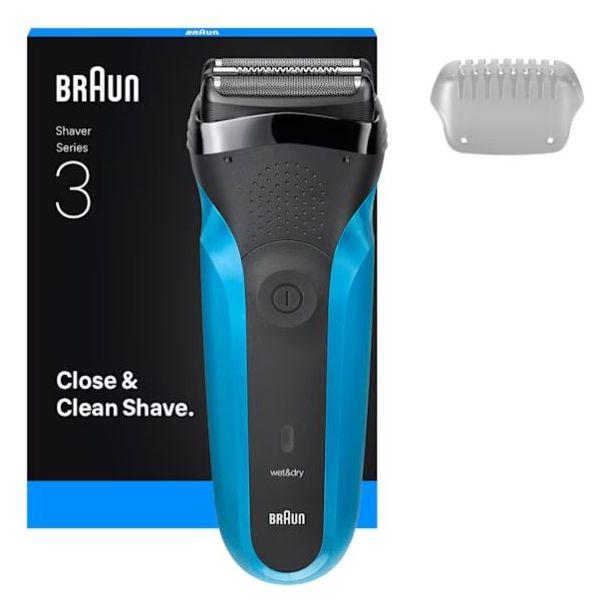 Máquina de Barbear BRAUN Series 3 300BT (Preto e Azul)