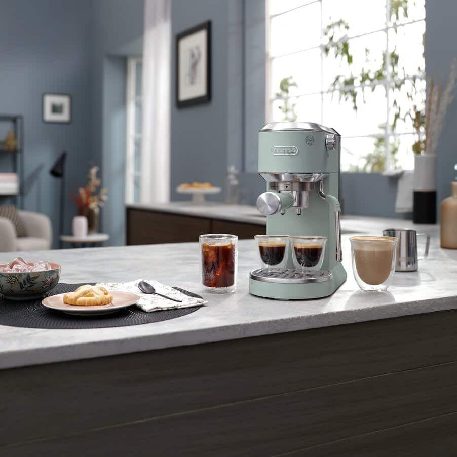 Máquina de Café Expresso DELONGHI Dedica Duo EC890.GR (Doses individuais, café moído - 15 bar - 1,1 l - Verde), miniatura 7
