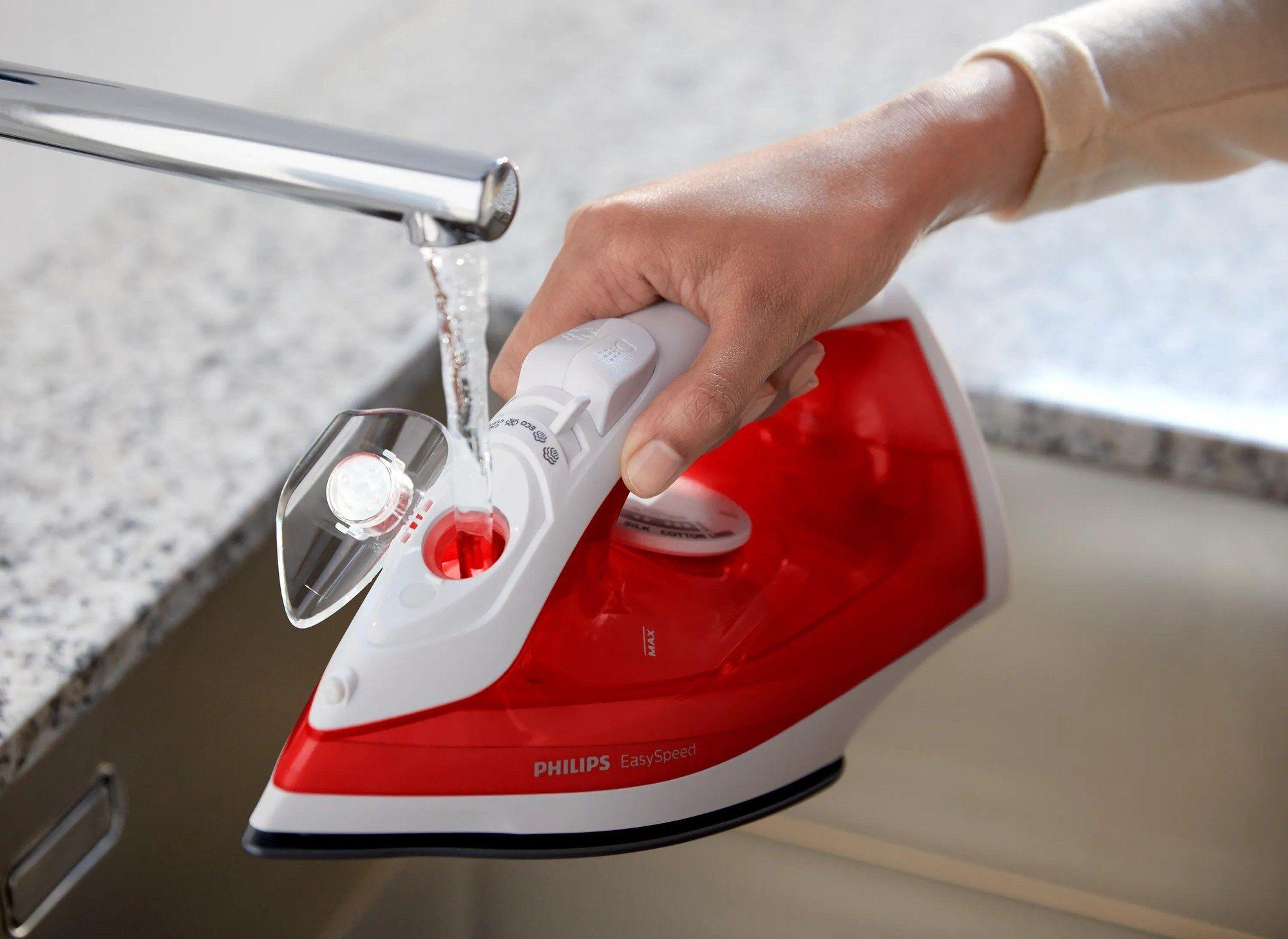 Ferro de Engomar a Vapor PHILIPS EasySpeed GC1742/40 (2000 W - 220 ml - Base antiaderente - Vermelho/Branco) — miniatura 3
