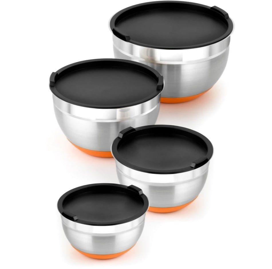 Conjunto de Taças BRA Efficient Bowl Set (Aço inoxidável - Inox e Laranja)