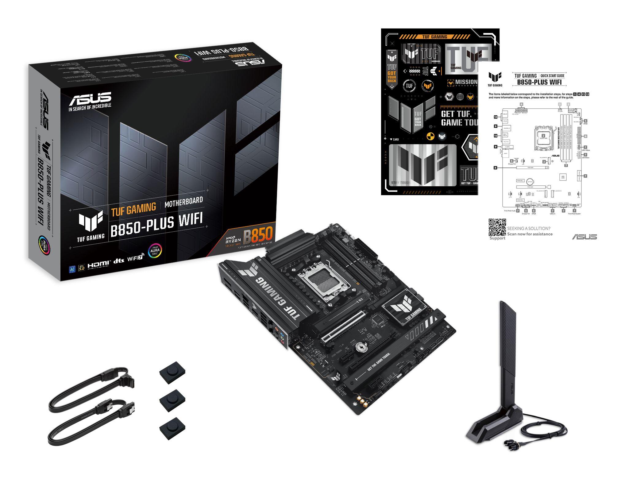 Motherboard ASUS TUF GAMING B850-PLUS WIFI (AM5 - ATX - Duplo canal - Preto), miniatura 6