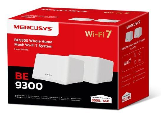 Sistema Mesh MERCUSYS Halo H47BE Pack de 2 (Wi-Fi 7 - 5760 Mbit/s - 3 x RJ-45 - Branco) — miniatura 3