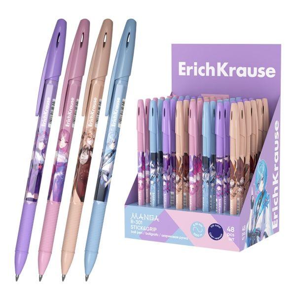 Caneta ERICHKRAUSE R-301 Stick&Grip Manga (Azul)