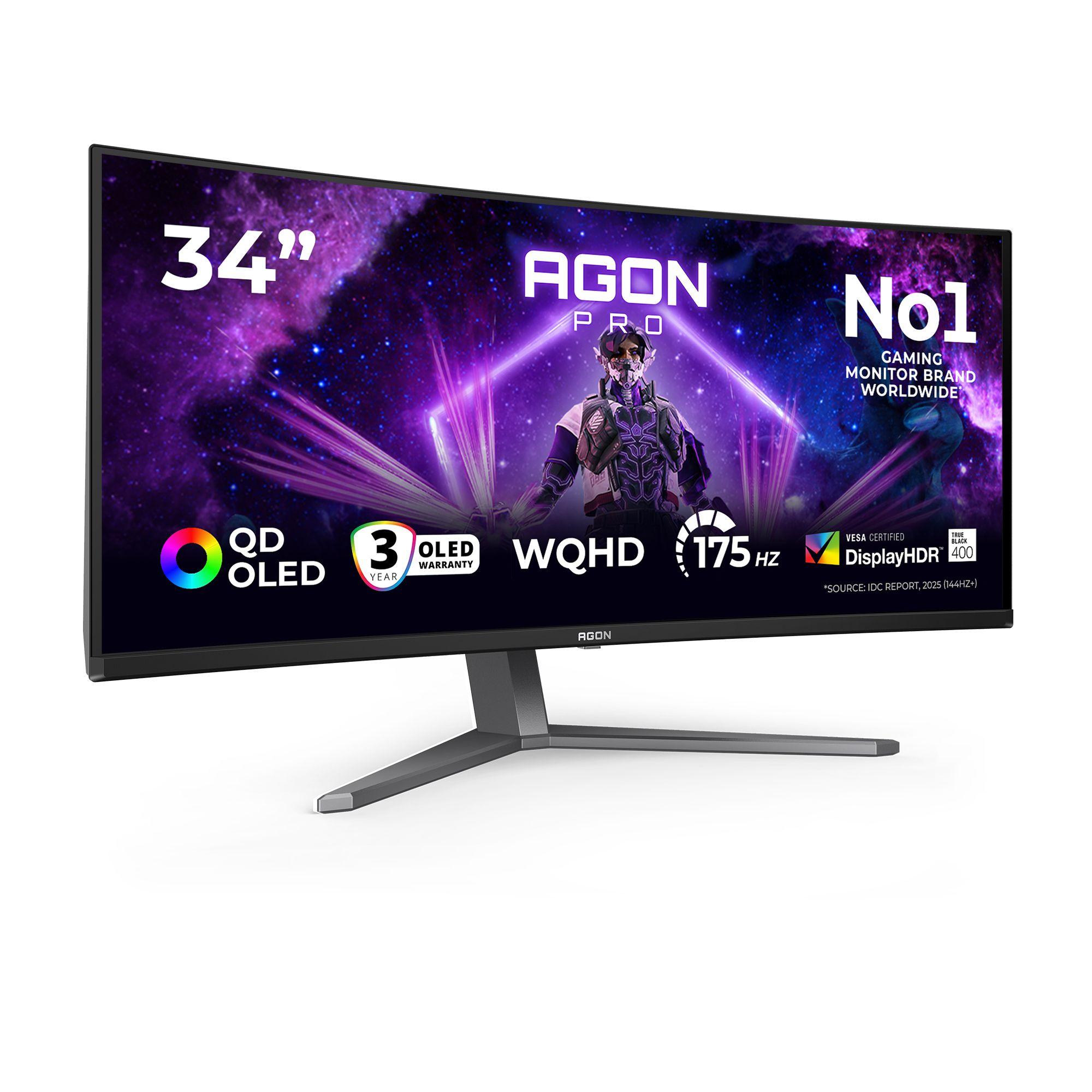 Monitor AOC AGON PRO AG346UCD (34" - OLED - 175 Hz - Preto/Cinzento), miniatura 2