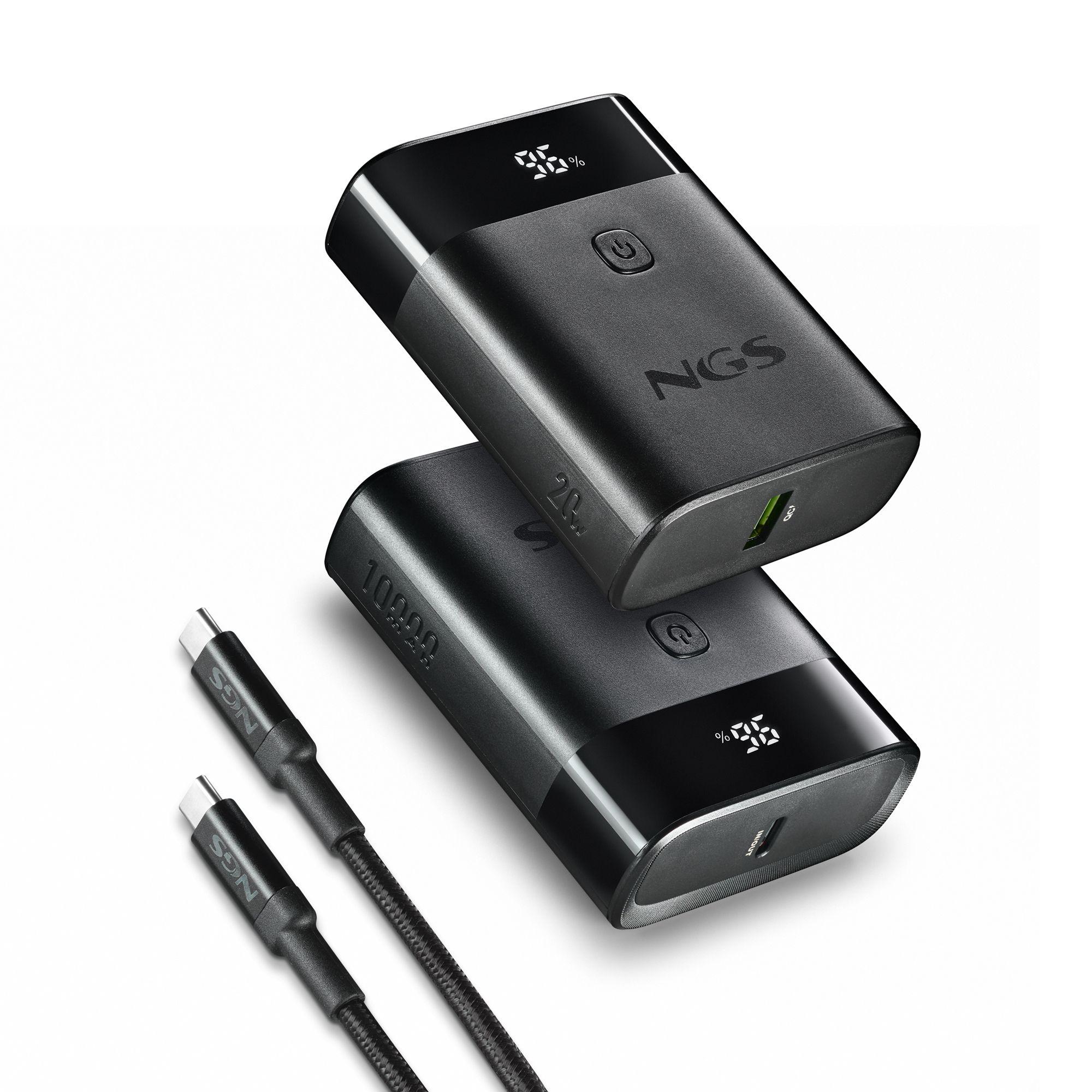 Bateria Externa NGS TWIX10 (Universal - USB-C - Preto), miniatura 3