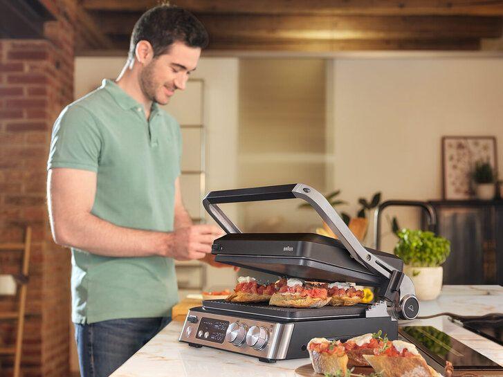 Grelhador Elétrico BRAUN MultiGrill 7 CG 7040 (Altura 17,3 cm - Preto/Inox), miniatura 4