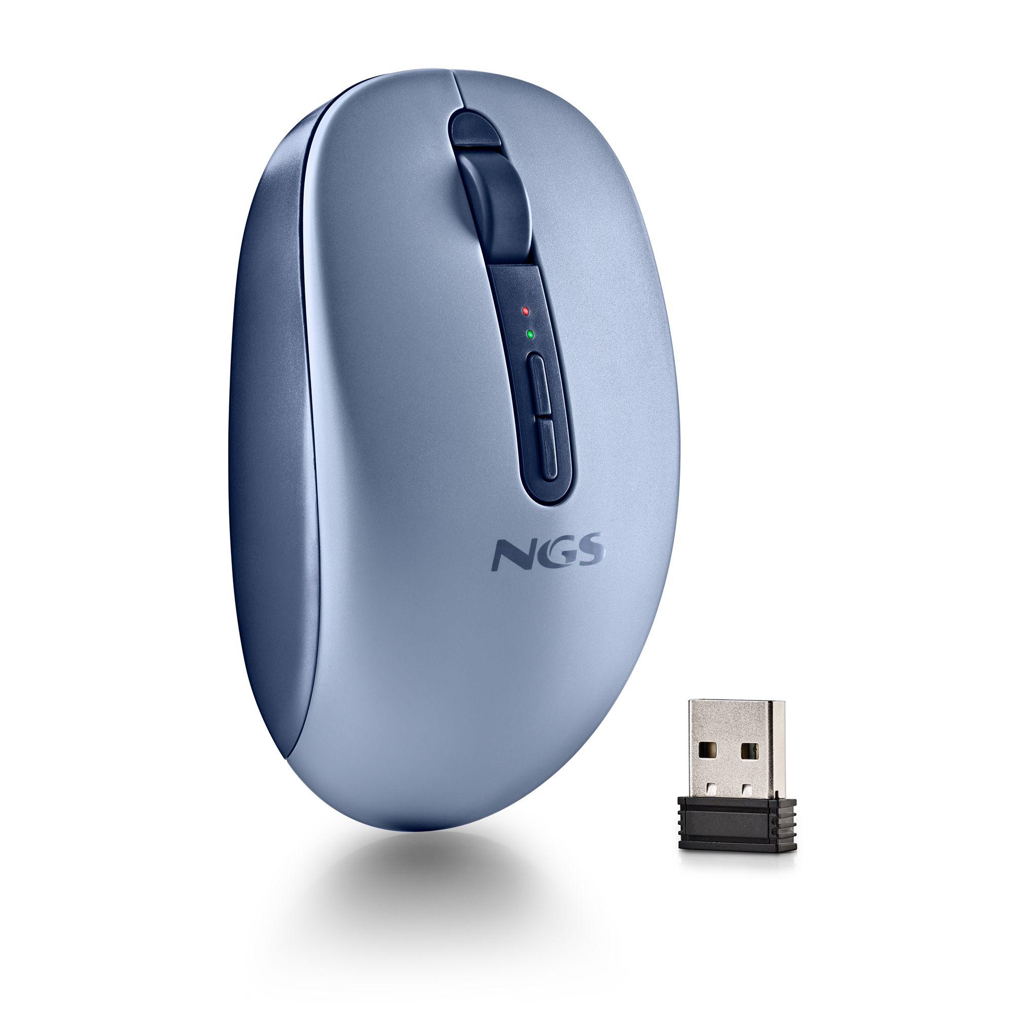 Rato NGS Fog Dual (Ambidestro - 1600 DPI - RF Wireless+Bluetooth - Azul) — miniatura 4