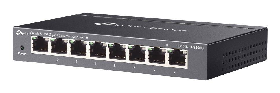 Switch TP-LINK Omada ES208G (Gigabit Ethernet - 4 MB - 16 Gbit/s - Preto) — miniatura 2
