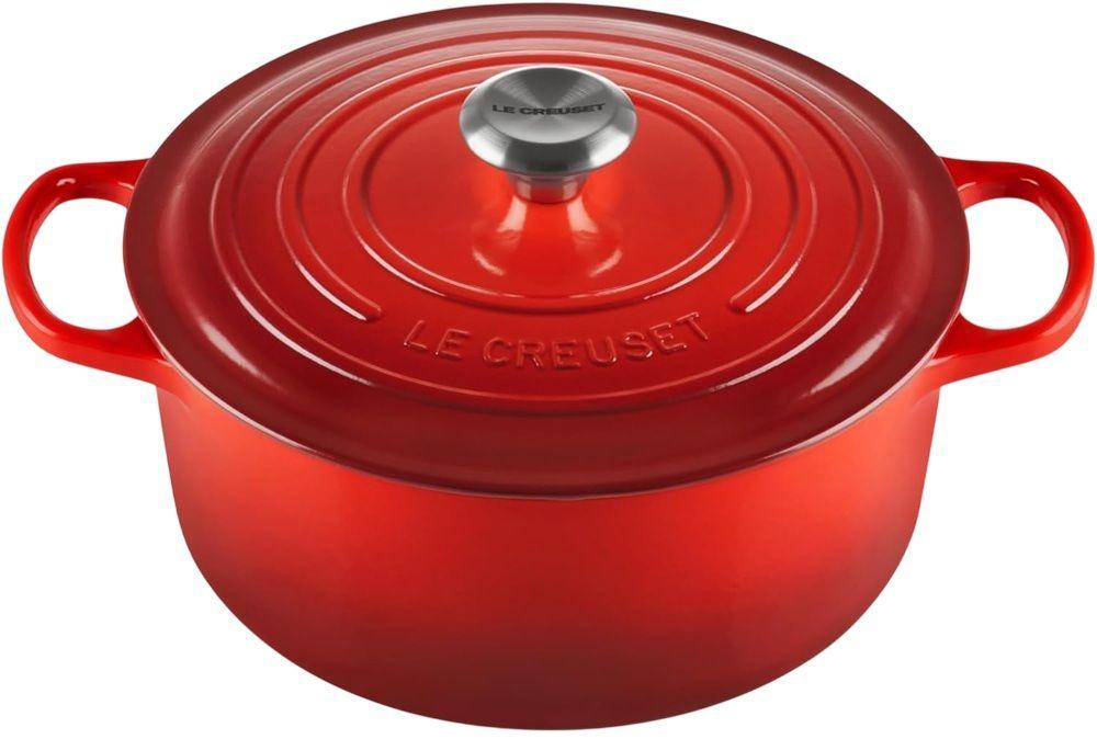 Tacho Redondo LE CREUSET Signature 21177260602430 (Ferro fundido - 26 cm - Vermelho)
