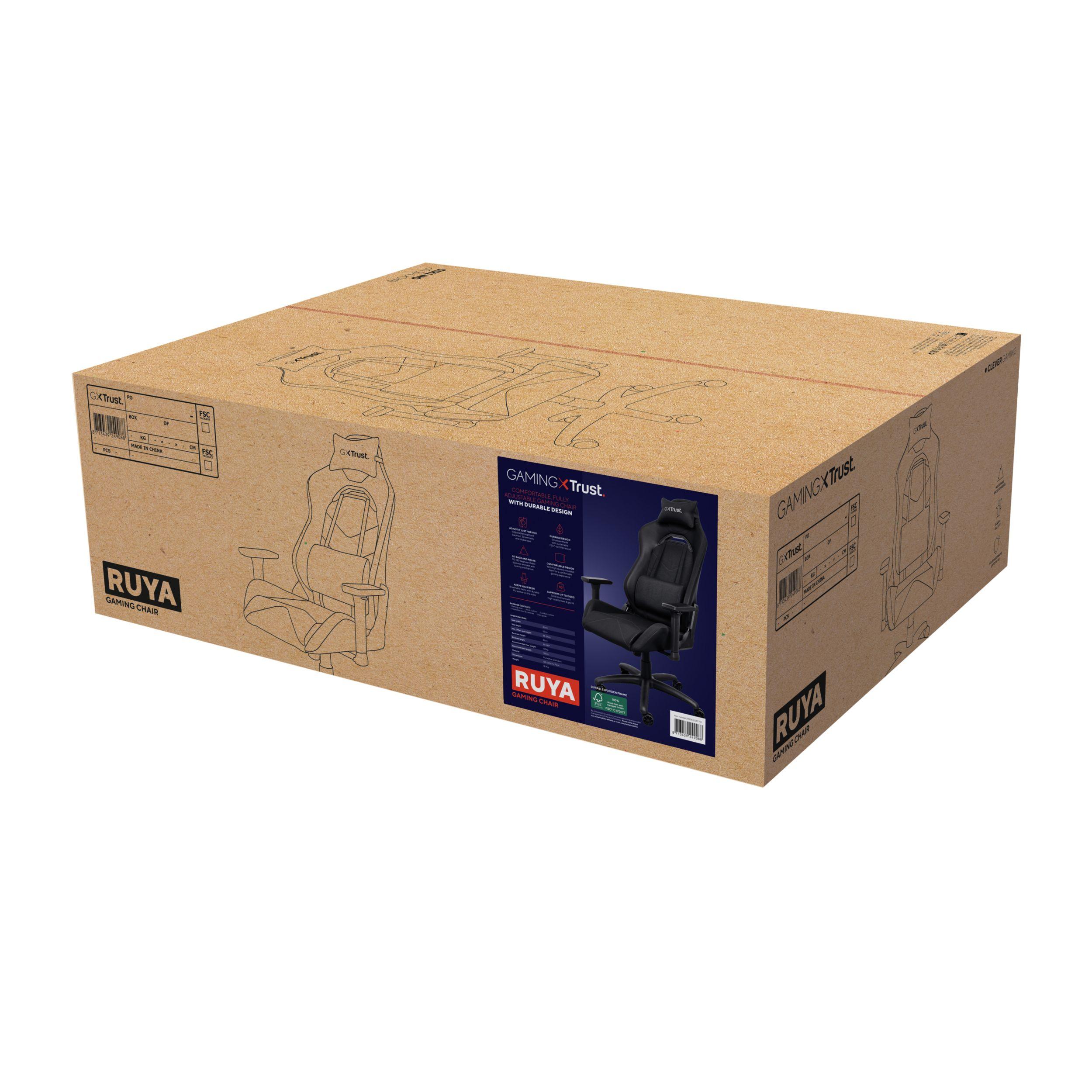 Cadeira Gaming TRUST GXT 714 Ruya (150 kg - 10 cm - Couro, Poliuretano - Preto), miniatura 6