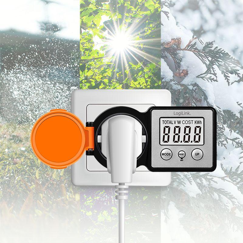 Medidor de Consumo de Energia LOGILINK EM0007 (LCD 2" - 16 A - Preto/Laranja), miniatura 5