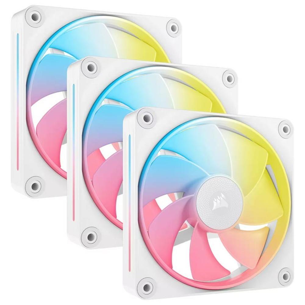 Kit de 3 Ventoinhas CORSAIR LX120R iCUE LINK RGB (RGB multicolorida - Branco)