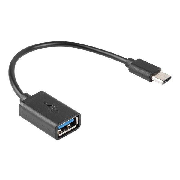 Adaptador OTG USB-C para USB-A LANBERG AD-OTG-UC-01 (0,15 m - USB-C macho - USB-A fêmea - Preto), miniatura 2