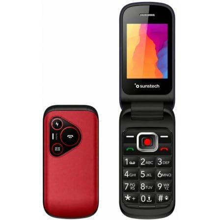 Telemóvel para Idosos SUNSTECH CELT24RD (2,4" - Dual SIM - Vermelho)