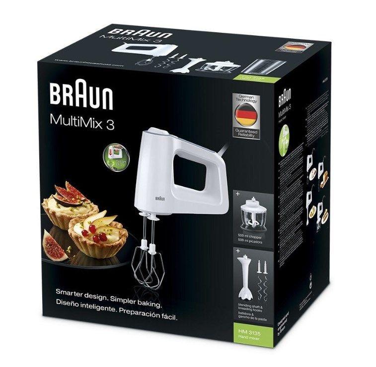 Batedeira Manual BRAUN HM 3135 WH (500 W - 0,6 l - Branco e Cinzento) — miniatura 15