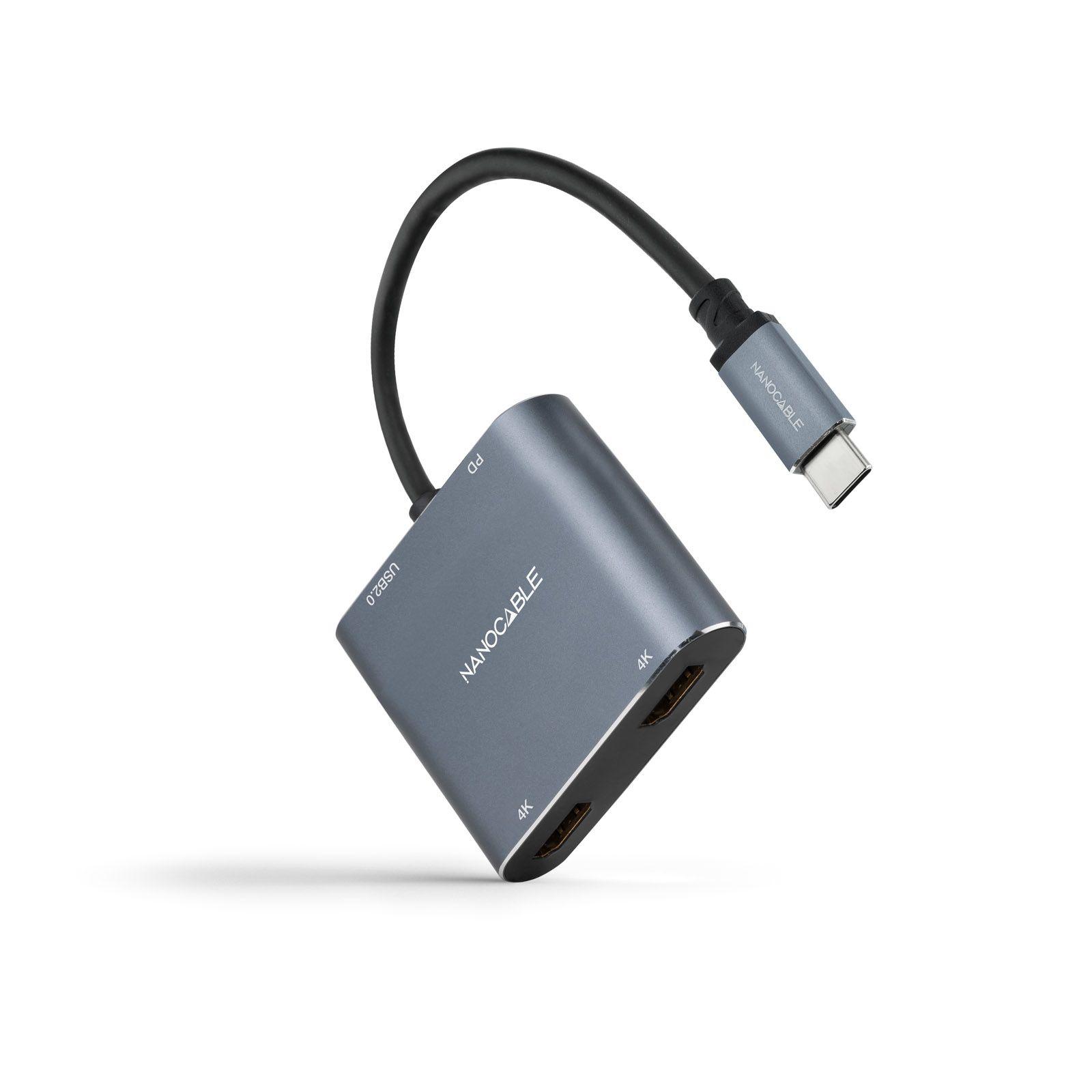 Adaptador USB-C para HDMI NANOCABLE 10.16.4305 (0,15 m - USB Type-C - Cinzento)