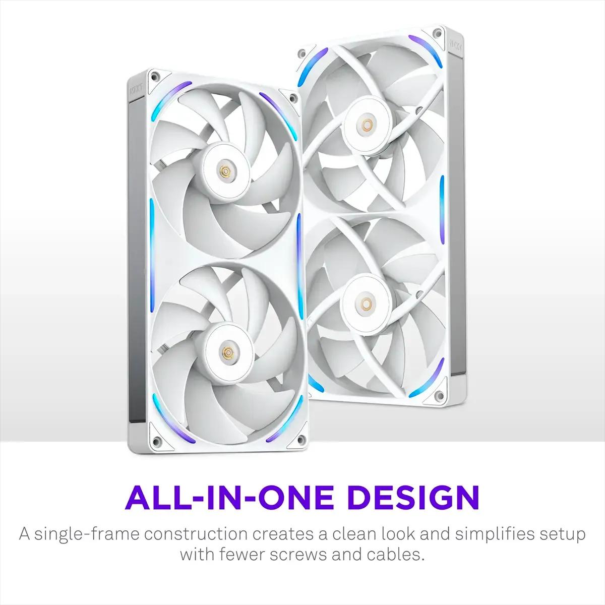 Ventoinha NZXT F280X Performance RGB (Branco) — miniatura 2