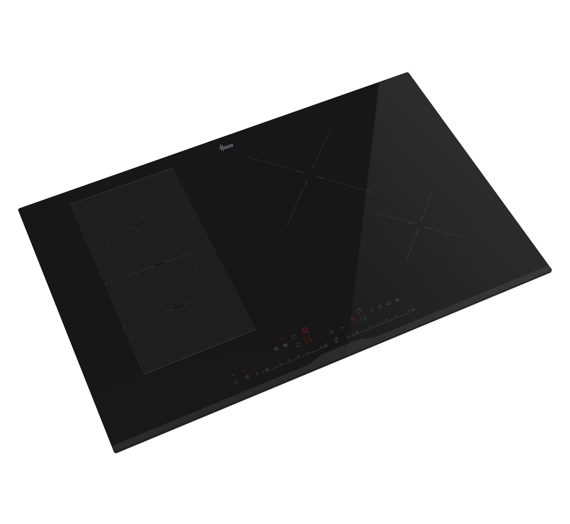 Placa de Indução de Encastre HOOVER HIF84DCS (4 zonas - Vidro-cerâmica - Toque - Preto) — miniatura 3