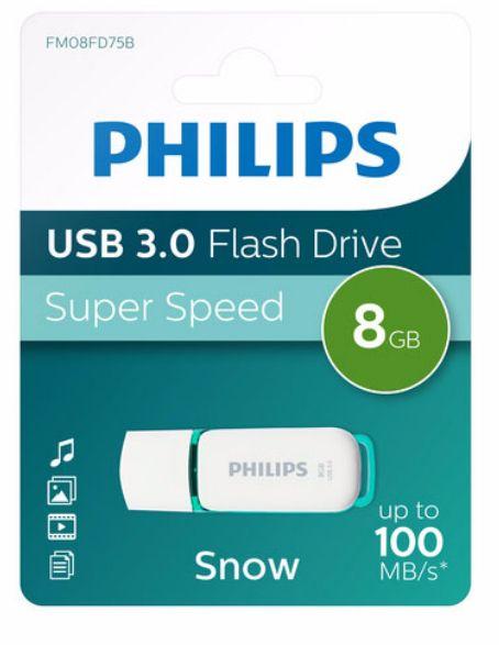Pen USB PHILIPS FM08FD75B/00 (Com tampa - USB Type-A - 3.2 Gen 1 - Turquesa e Branco) — miniatura 2