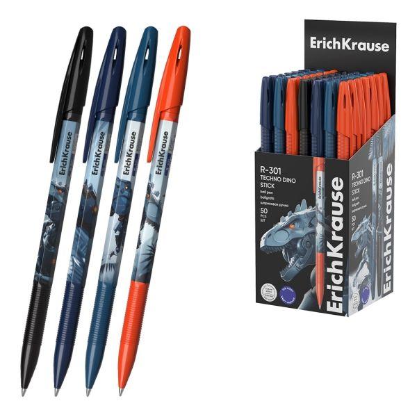 Esferográfica ERICHKRAUSE R-301 Stick Techno Dino (Tinta Azul)